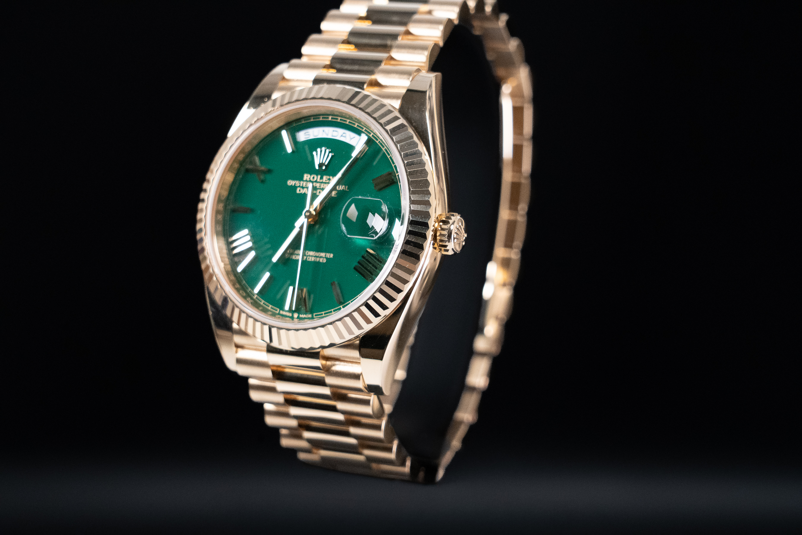Day Date cadran vert — vue 2